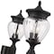 Z-Lite Davina 3 Light Outdoor Post Mounted Fixture, 31.5in. W x 115.25in. H, Black 5016PHMR-3-564P-BK - alternate 8